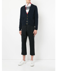 dunkelblaue Strickjacke von Thom Browne