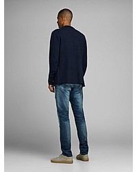 dunkelblaue Strickjacke von Jack & Jones