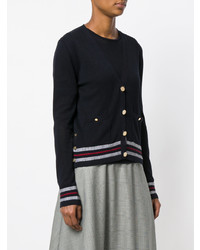 dunkelblaue Strickjacke von Thom Browne