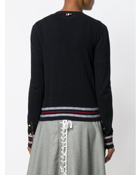 dunkelblaue Strickjacke von Thom Browne