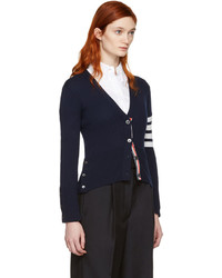 dunkelblaue Strickjacke von Thom Browne