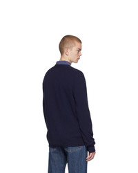 dunkelblaue Strickjacke von Acne Studios