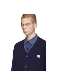 dunkelblaue Strickjacke von Acne Studios