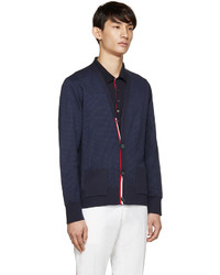 dunkelblaue Strickjacke von Thom Browne