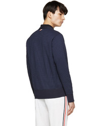 dunkelblaue Strickjacke von Thom Browne