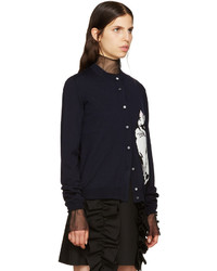 dunkelblaue Strickjacke von MSGM