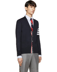 dunkelblaue Strickjacke von Thom Browne