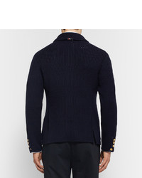 dunkelblaue Strickjacke von Thom Browne