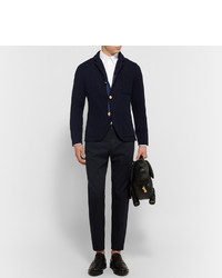 dunkelblaue Strickjacke von Thom Browne