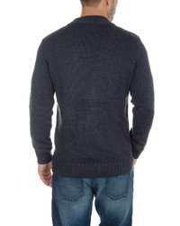 dunkelblaue Strickjacke von Solid