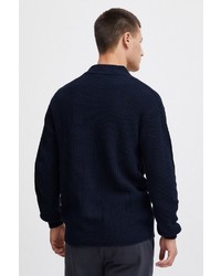 dunkelblaue Strickjacke von Solid