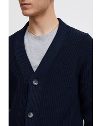 dunkelblaue Strickjacke von Solid