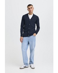 dunkelblaue Strickjacke von Solid