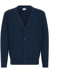 dunkelblaue Strickjacke von Solid