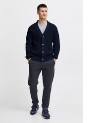 dunkelblaue Strickjacke von Solid