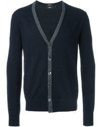 dunkelblaue Strickjacke