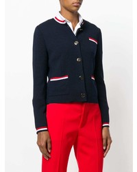 dunkelblaue Strickjacke von Thom Browne