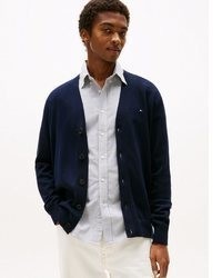 dunkelblaue Strickjacke von Tommy Hilfiger