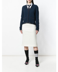 dunkelblaue Strickjacke von Thom Browne