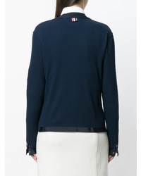 dunkelblaue Strickjacke von Thom Browne