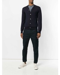 dunkelblaue Strickjacke von Comme Des Garçons Shirt Boys