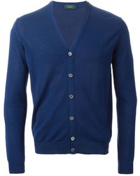 dunkelblaue Strickjacke von Zanone