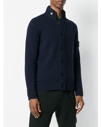 dunkelblaue Strickjacke von Stone Island