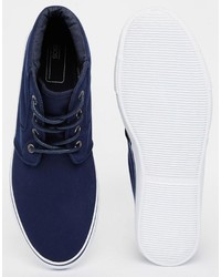 dunkelblaue Turnschuhe von Asos