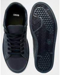 dunkelblaue Turnschuhe von Asos