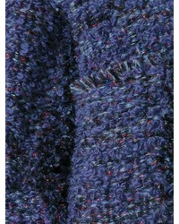 dunkelblaue Tweed-Jacke