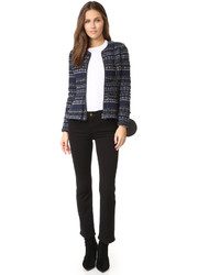 dunkelblaue Tweed-Jacke von Rebecca Taylor