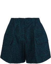 dunkelblaue Tweed Shorts von Carven