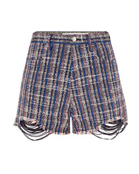 dunkelblaue Tweed Shorts von IRO