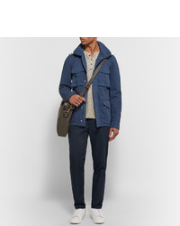 dunkelblaue Twill Chinohose von Club Monaco