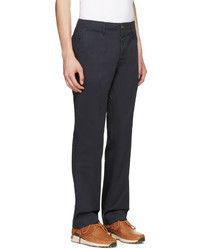 dunkelblaue Twill Chinohose von VISVIM