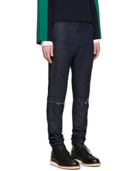 dunkelblaue Twill Chinohose von Sacai