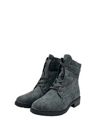 dunkelblaue Ugg Stiefel aus Leder von Nowaland