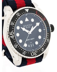dunkelblaue Uhr von Gucci