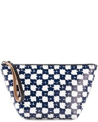 dunkelblaue und weiße Clutch