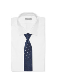 dunkelblaue und weiße gepunktete Krawatte von Paul Smith