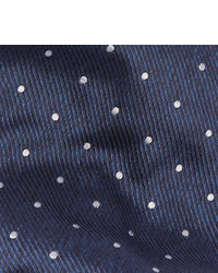dunkelblaue und weiße gepunktete Krawatte von Hugo Boss
