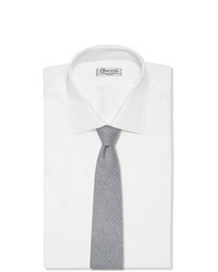 dunkelblaue und weiße horizontal gestreifte Krawatte von Rubinacci