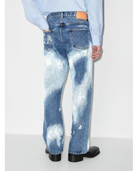 dunkelblaue und weiße Mit Batikmuster Jeans von Sunflower