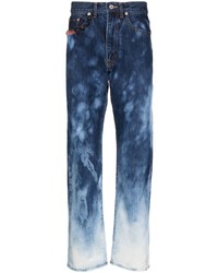dunkelblaue und weiße Mit Batikmuster Jeans von Doublet