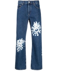 dunkelblaue und weiße Mit Batikmuster Jeans von Sandro