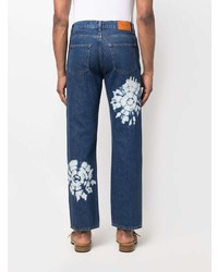 dunkelblaue und weiße Mit Batikmuster Jeans von Sandro