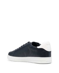 dunkelblaue und weiße Leder niedrige Sneakers von MICHAEL Michael Kors
