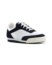 dunkelblaue und weiße niedrige Sneakers von Comme Des Garcons SHIRT