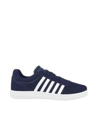 dunkelblaue und weiße niedrige Sneakers von K-Swiss