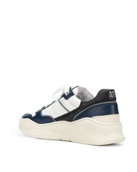 dunkelblaue und weiße niedrige Sneakers von Ami Paris